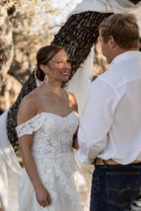 outdoors Texas wedding ceremony