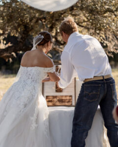 outdoors Texas wedding ceremony