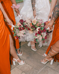 Bridal party outdoors at Deerfield Estates venue in Waco