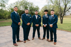 Bridal party outdoors at Deerfield Estates venue in Waco