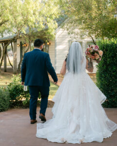 Bride and groom during bridal portraits