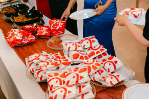 Chick-fil-a being served at wedding reception