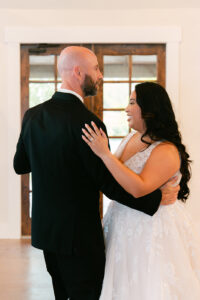 Father of bride and bride dancing