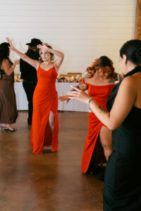 Guests dancing at wedding