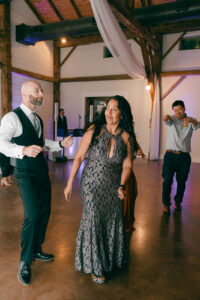 Guests dancing during wedding reception