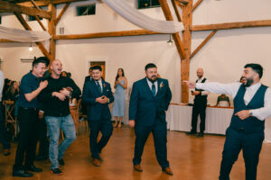 Garter toss with football