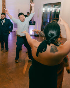 Guests dancing at reception