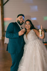 Bride and Groom at wedding reception