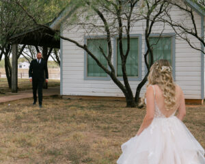 Callie + Al Bride and groom first look