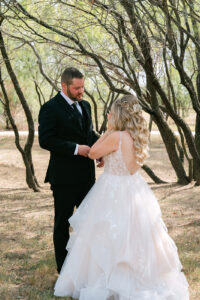 Callie + Al Bride and groom first look