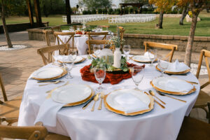 Callie + Al Reception table setting