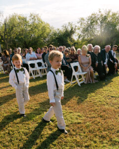 Callie + Al Ring bearers at Wedding ceremony