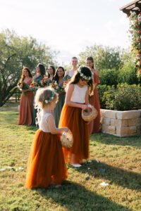 Callie + Al Flower girls at Wedding ceremony