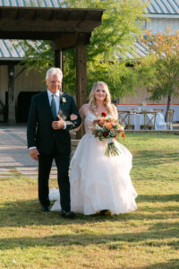 Callie + Al Bride and father walking down the aisle