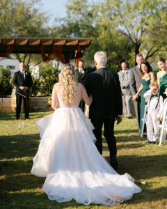 Callie + Al Bride and father walking down the aisle