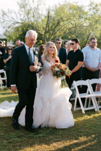 Callie + Al Bride and father walking down the aisle