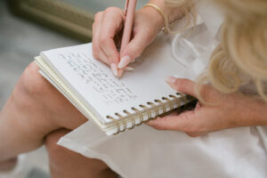 Callie + Al Bride writing vows