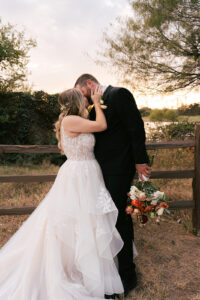 Callie + Al Bride and groom sunset couples portraits