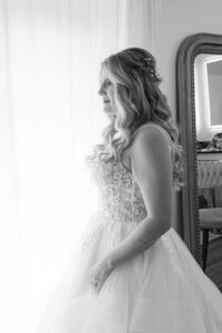 Callie + Al Bride in bridal suite