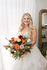 Callie + Al Bride in bridal suite