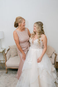 Callie + Al Bride and mother in bridal suite