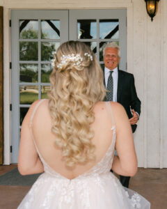 Callie + Al Bride first look with father