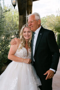 Callie + Al Bride first look with father