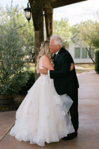 Callie + Al Bride first look with father